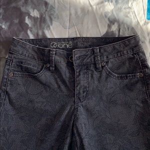 Grey Print, Midrise skinny